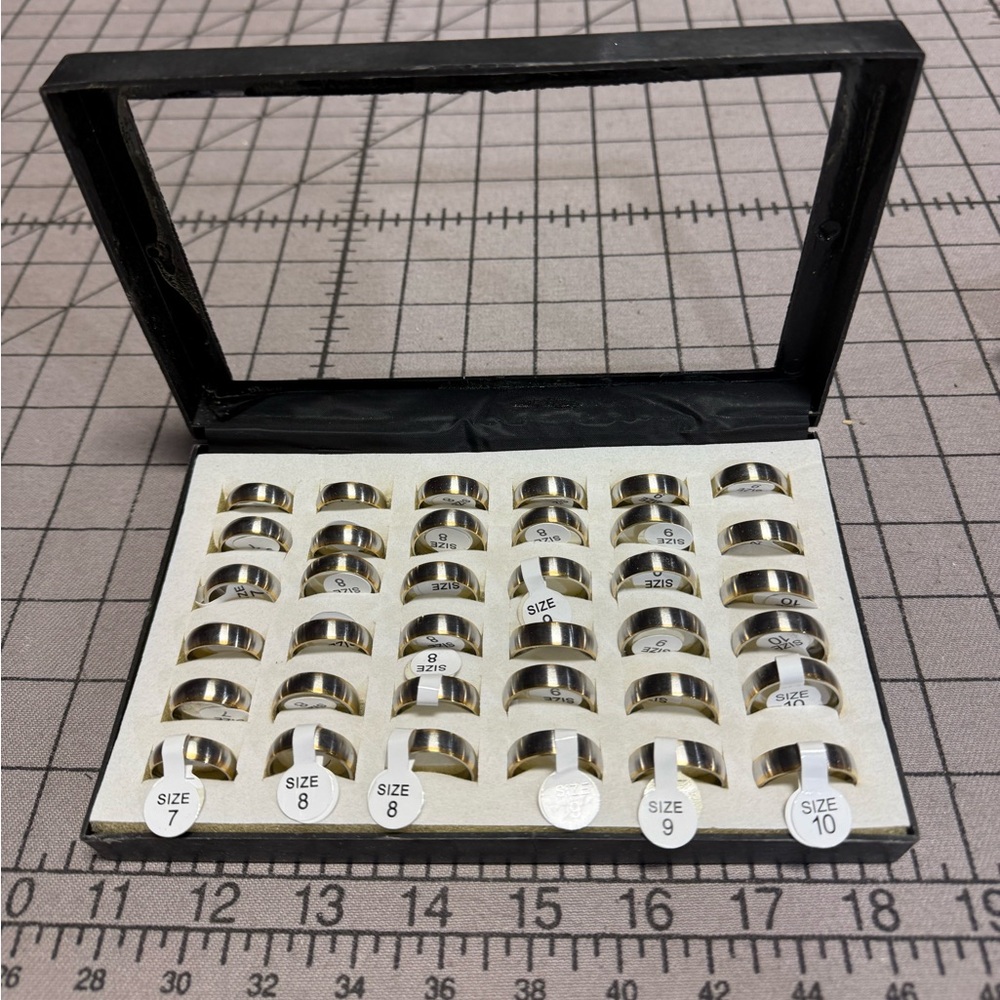 Bulk Lot 36pc Two-Tone Rings | Jewelry Resell Set